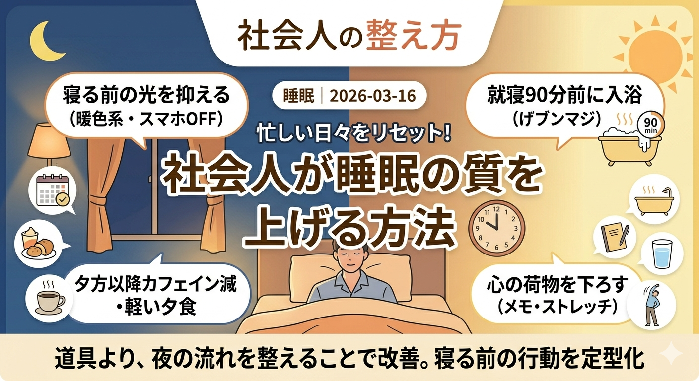 睡眠環境を整えた静かな寝室のイメージ